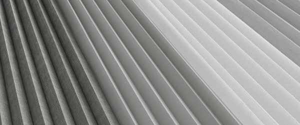 White and Grey Accordion Blinds | Amy's Blinds on Marco Island, Florida